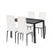 Leziter Set de masa Rowan 4 1 alb-negru Mobalis Homvera