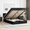 VidaXL Cadru pat otoman cu saltea neagră 140x190cm piele artificială 3311303