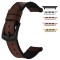 Curea hibrid piele-silicon, compatibila Apple Watch 10, 42mm, Dark Brown