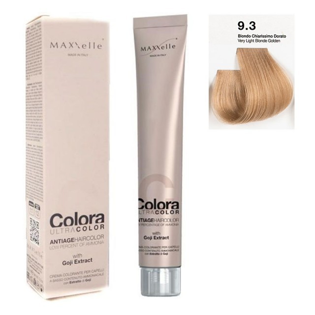 Blond foarte deschis auriu 9.3 Vopsea Colora MaXXelle cu extract de Goji 100 ML