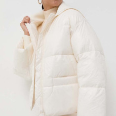Armani Exchange geaca femei, culoarea alb, de iarna