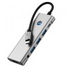 Hub USB-C Tech-Protect HB04, 1 x USB-A 3.0 - 2 x USB-A - 2 x USB-C - 1 x HDMI - 1 x SD - 1 x microSD - 1 x Jack 3.5mm, Gri, Universal