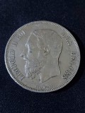 Belgia 1873 - 5 Franci - Monedă de argint #5