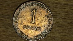 R08 Mozambic Mozambique portughez -moneda de colectie an unic- 1 escudo 1945 -rara! foto