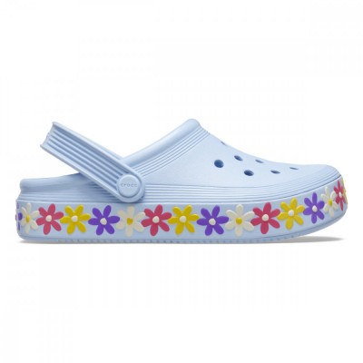 Saboti Crocs Off Court Daisy Clog Kids Albastru - Blue Calcite foto