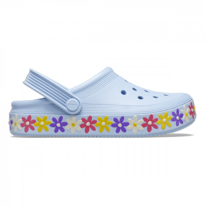 Saboti Crocs Off Court Daisy Clog Kids Albastru - Blue Calcite