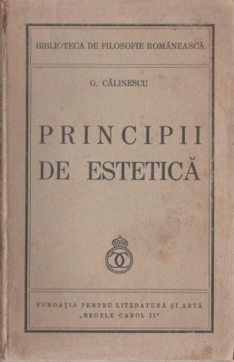 George Calinescu - Principii de estetica (editie princeps) foto