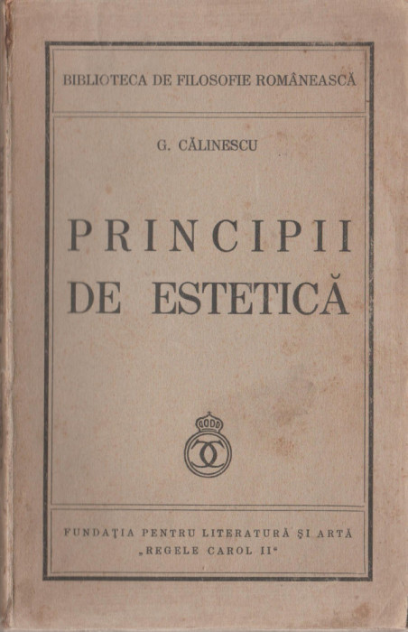 George Calinescu - Principii de estetica (editie princeps)