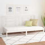 VidaXL Pat de zi fără saltea, alb, 80x200 cm, lemn masiv pin