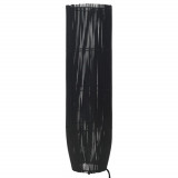 Lampă de podea, negru, 52 cm, răchită, E27
