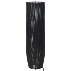 Lampă de podea, negru, 52 cm, răchită, E27 foto
