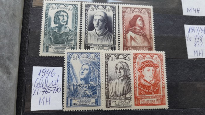 1946-Franta- YT=765-770 c. set MH
