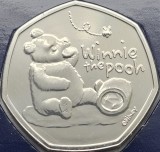 50 pence 2020 Marea Britanie, Winnie the pooh, Brilliant unc, Coincard, putina tonifiere, km#1817