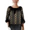 Bluza dama R46 negru/crem , marimea 4XL