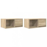 Cumpara ieftin Dulapuri TV 2 buc Stejar Sonoma 60x31x25,5 cm Lemn prelucrat
