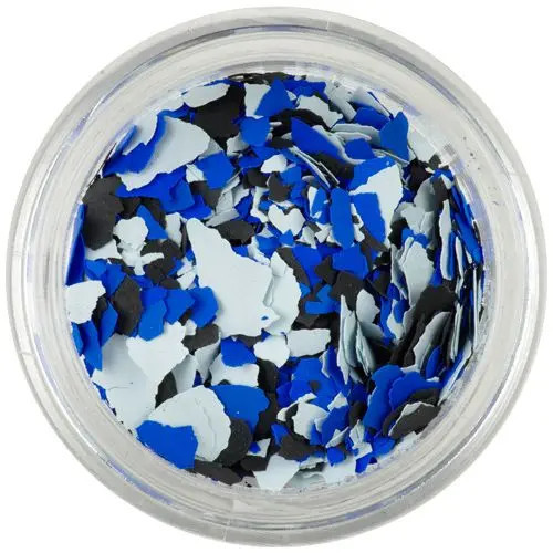 Confetti mare cu o formă nedefinită - albastru deschis, albastru, negru