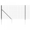 Gard plasa de sarma cu tarusi de fixare, antracit, 1x10 m GartenMobel Dekor, vidaXL