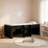 Cumpara ieftin Cadru de Pat Inalt pentru Copii Stejar Negru 90 x 200 cm