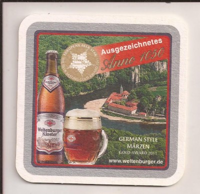 L3 - suport pentru bere din carton / coaster - Weltenburger Kloster foto