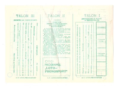 Talon Loto-Pronosport, necompletat foto