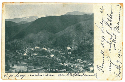 5090 - BAITA, Bihor, Panorama, Litho, Romania - old postcard - used - 1902 foto