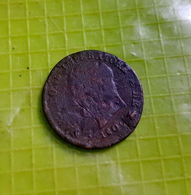 D873- Moneda veche rara Napoleone Imperatore Rex 1802 sau 1809 bronz 1.8 cm. foto
