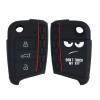 Husa Cheie Auto pentru VW - 3 Butoane, Silicon, Negru, 42888.01, Kwmobile