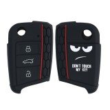 Husa Cheie Auto pentru VW - 3 Butoane, Silicon, Negru, 42888.01, Kwmobile