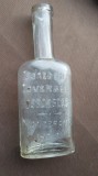 G253-Sticla farmacie veche Baeder OVENAL-Sosborszesz Franz Brannt Wein Romania imperiul austro- maghiar anii 1900 stare foarte buna.
