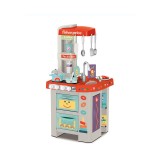 Jucarie Bucatarie Fisher Price, 32 de accesorii cu sunete lumina si apa