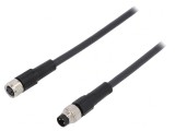 Cablu de conectare M8 3 pini 1m 60VAC 4A