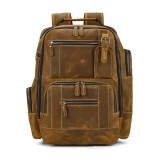 Rucsac pentru barbati, Eiran GT3335, piele naturala, Cognac