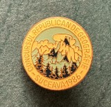 Insigna concursul republican de geografie Suceava 1986