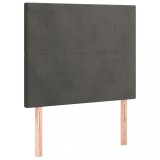 Cumpara ieftin Tablii de pat, 2 buc, gri inchis, 100x5x78/88 cm, catifea