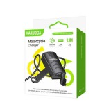 Incarcator Moto USB Kaku KSC-1058, Waterproof, Montaj pe Ghidon, Negru