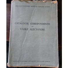 Catalogul corespondentei lui Vasile Alecsandri intocmit de Marta Anineanu