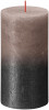 Lum&acirc;nare bolsius Rustic, Crăciun, Sunset Creamy Caramel+ Antracit, 130/68 mm