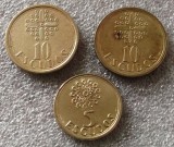 P3. Portugalia lot 5 escudos 1999 + 10 escudos 1989 1992 **