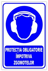 Indicator protectia obligatorie impotriva zgomotelor foto