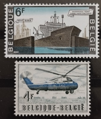 BC853, Belgia, 2 timbre transporturi foto
