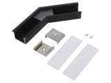 Conector aluminiu anodat negru 135&deg; VARIO30-07