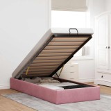 VidaXL Cadru pat otoman fără saltea roz 80x200 cm catifea 3310930
