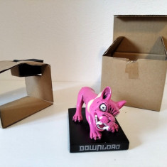 * Figurina caine roz Download, China, nou, 10x7cm, decor,