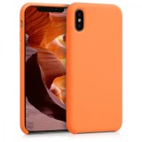 Husa pentru Apple iPhone X / iPhone XS, Silicon, Portocaliu, 42495.150, Carcasa, Kwmobile