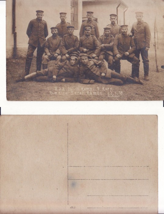 Ramnicu Sarat - tema militara, razboi, WK1, WWI-1918-soldati germani- rara