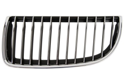 Grila radiator Bmw Seria 3 E90/E91 2004-08.2008 Model 325d, 325i, 325Xi, 330d,330i, 330Xd, 330Xi, 335d, 335i, 335Xi, partea stanga, crom/crom/negru, foto