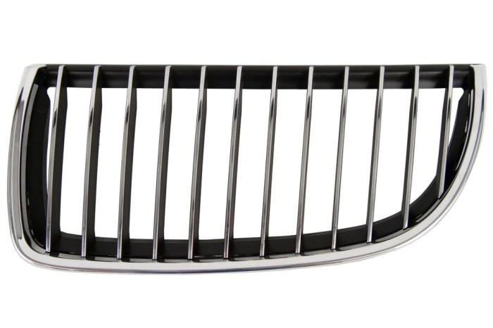 Grila radiator Bmw Seria 3 E90/E91 2004-08.2008 Model 325d, 325i, 325Xi, 330d,330i, 330Xd, 330Xi, 335d, 335i, 335Xi, partea stanga, crom/crom/negru,