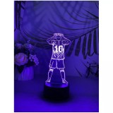 Cumpara ieftin Lampa Decorativa 3D - Fotbalist Multicolor - Capitan, Nr 10 - 21x9 cm - 98821