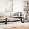 Picioare masă cafea Gossi O-Frame 140x30x43cm fonta neagră, stil industrial, suport blat masă