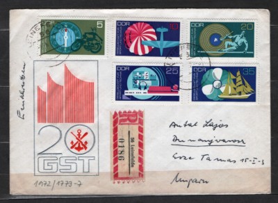 GERMANIA (DDR) 1972 - SPORT SI TEHNICA. PLIC, Y26 foto